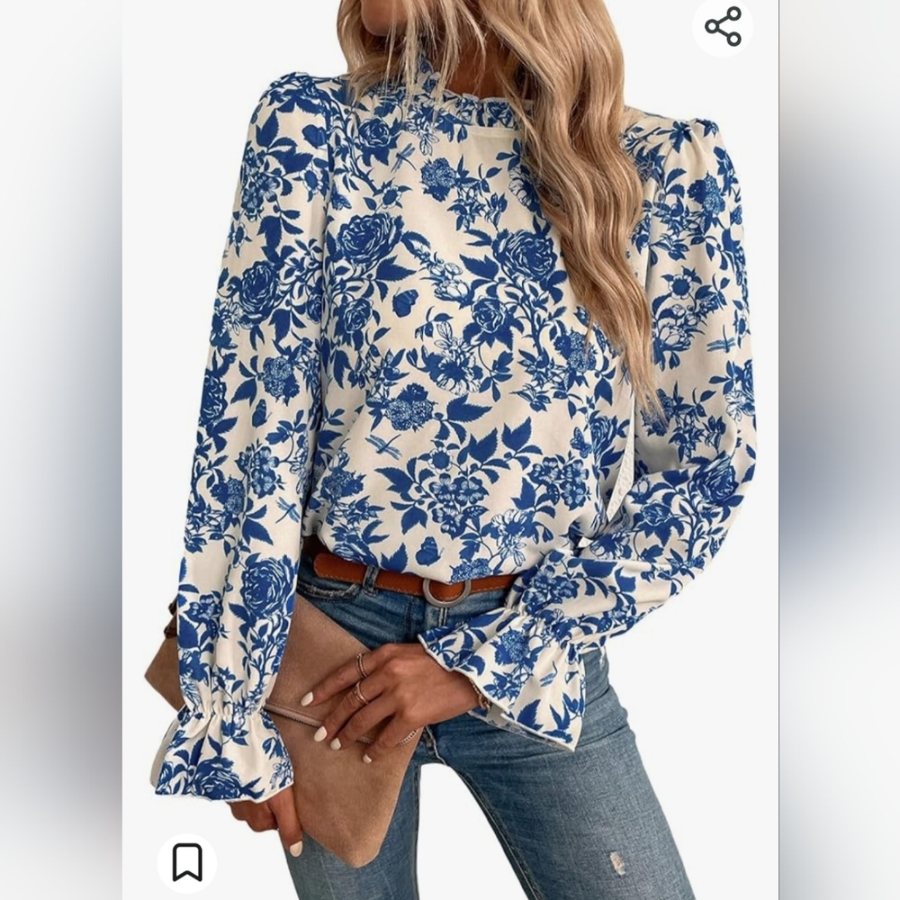 Floral long sleeve blouse